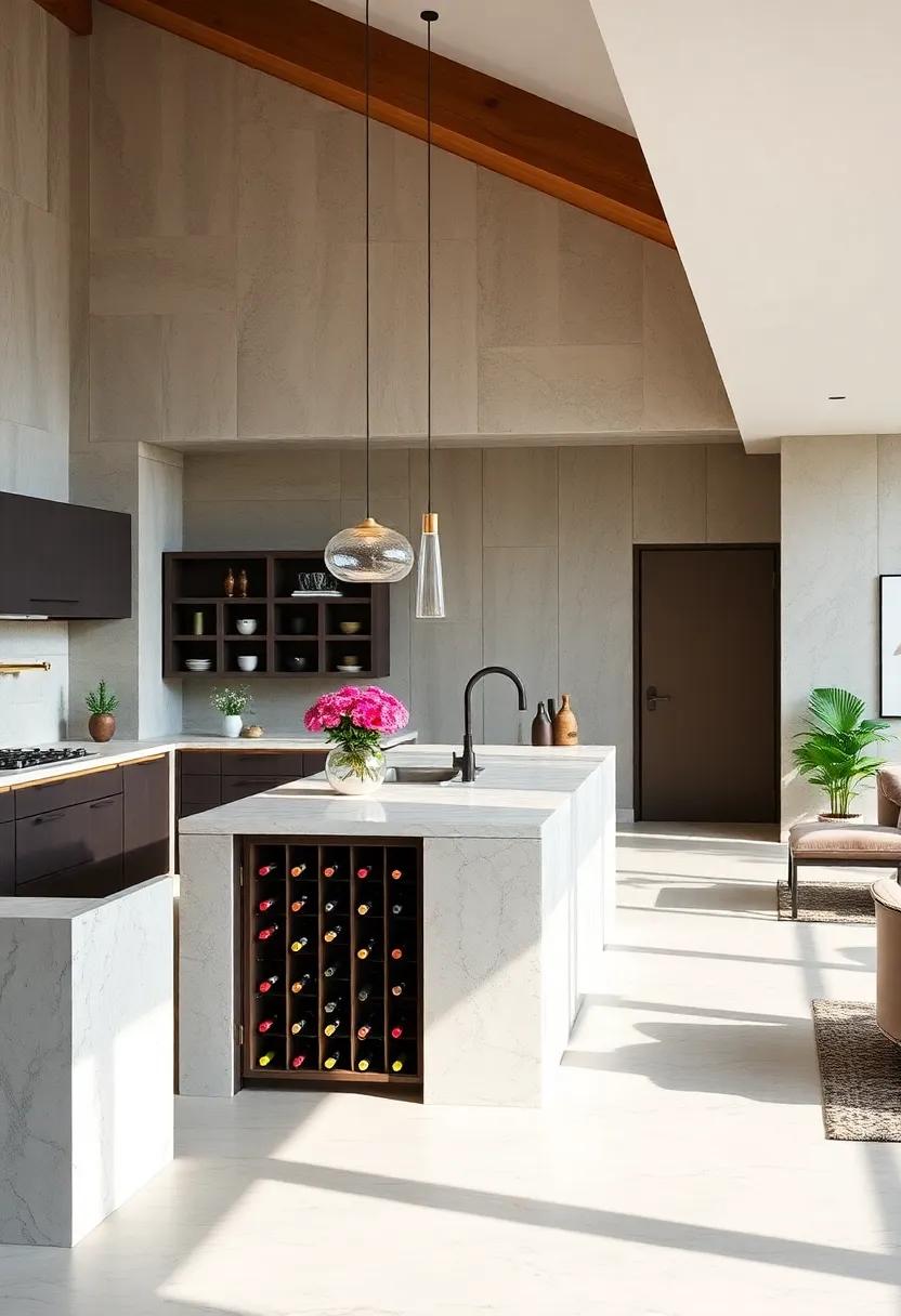 Incorporate ​a Wine ⁤Rack: Design⁤ a stylish ​wine rack integrated ‌within your ⁢island, allowing for easy ⁤access and a chic display