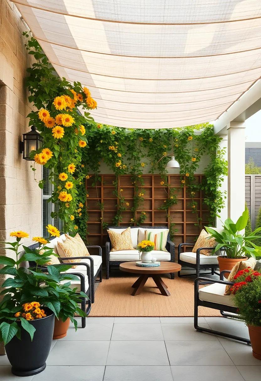 black-eyed Susan ‍Vine - Cheerful yellow blooms will cascade down or trail up trellises, adding a sunny disposition to your ​patio backdrop