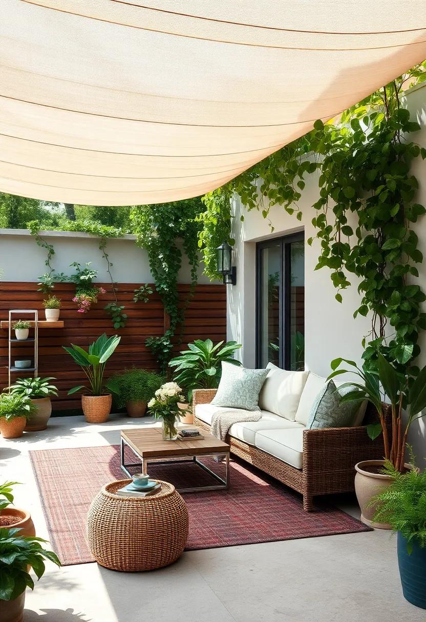 Kiwi Vines - Not ‌only do kiwi ​vines provide shade, but they ⁤yield delicious fruit, adding both beauty ⁣and bounty to your patio