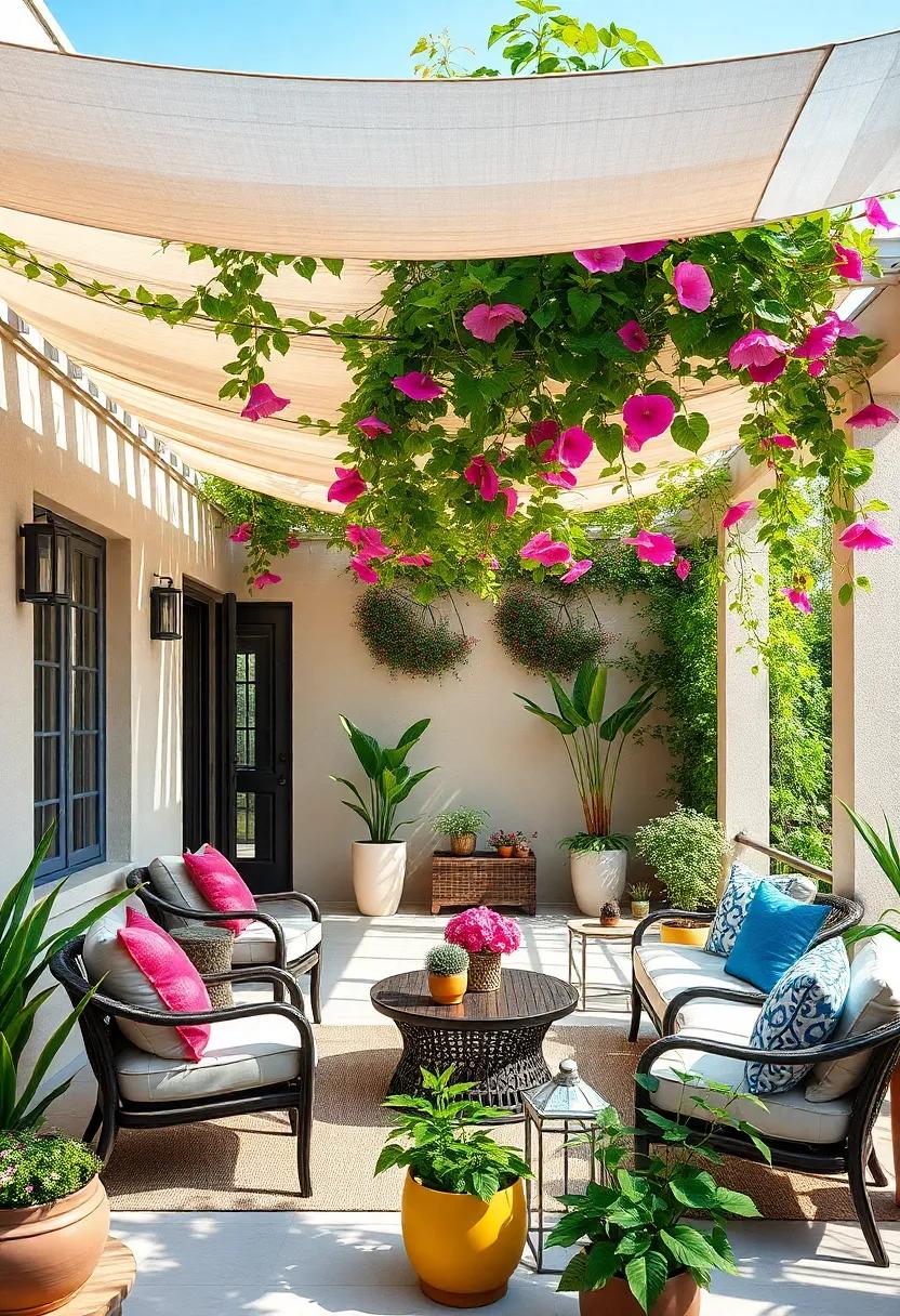 Morning ⁤Glory - Known for their quick growth and stunning morning ‌blooms, morning glories create a colorful ​canopy above​ your patio