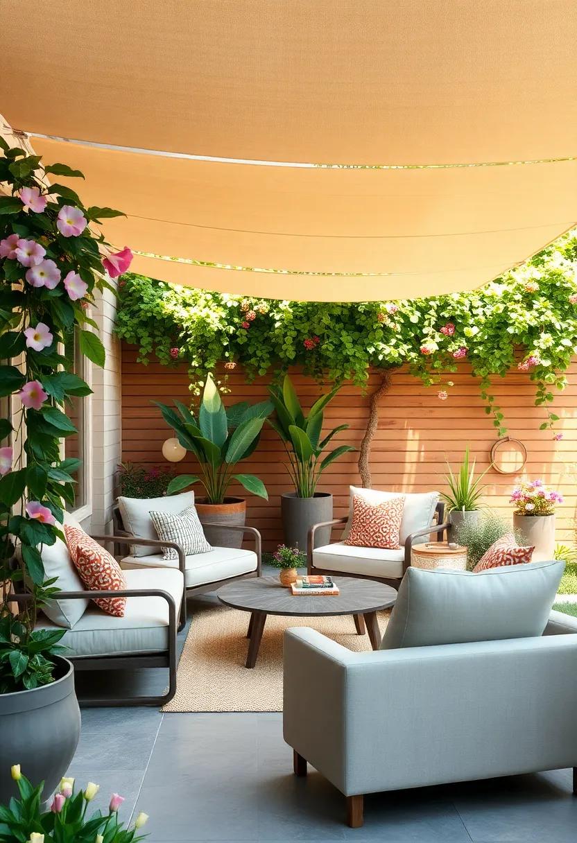 Sweet Peas - Delicate ⁢in appearance and ⁤rich in fragrance, sweet peas trail gracefully, creating a fragrant haven around your seating area