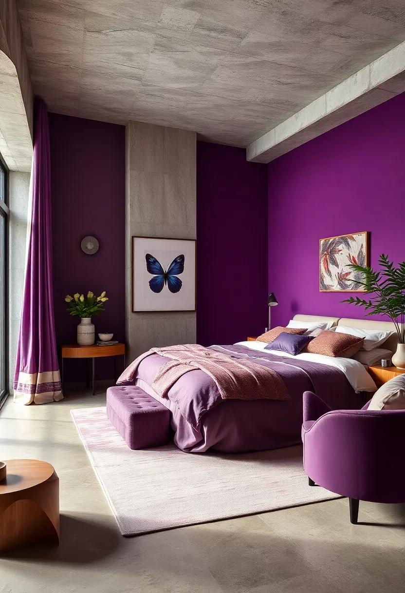 Eggplant: A⁢ sophisticated and dark ⁢option, eggplant works wonders as‍ an‌ accent wall or in textiles for ⁤a⁢ luxurious vibe