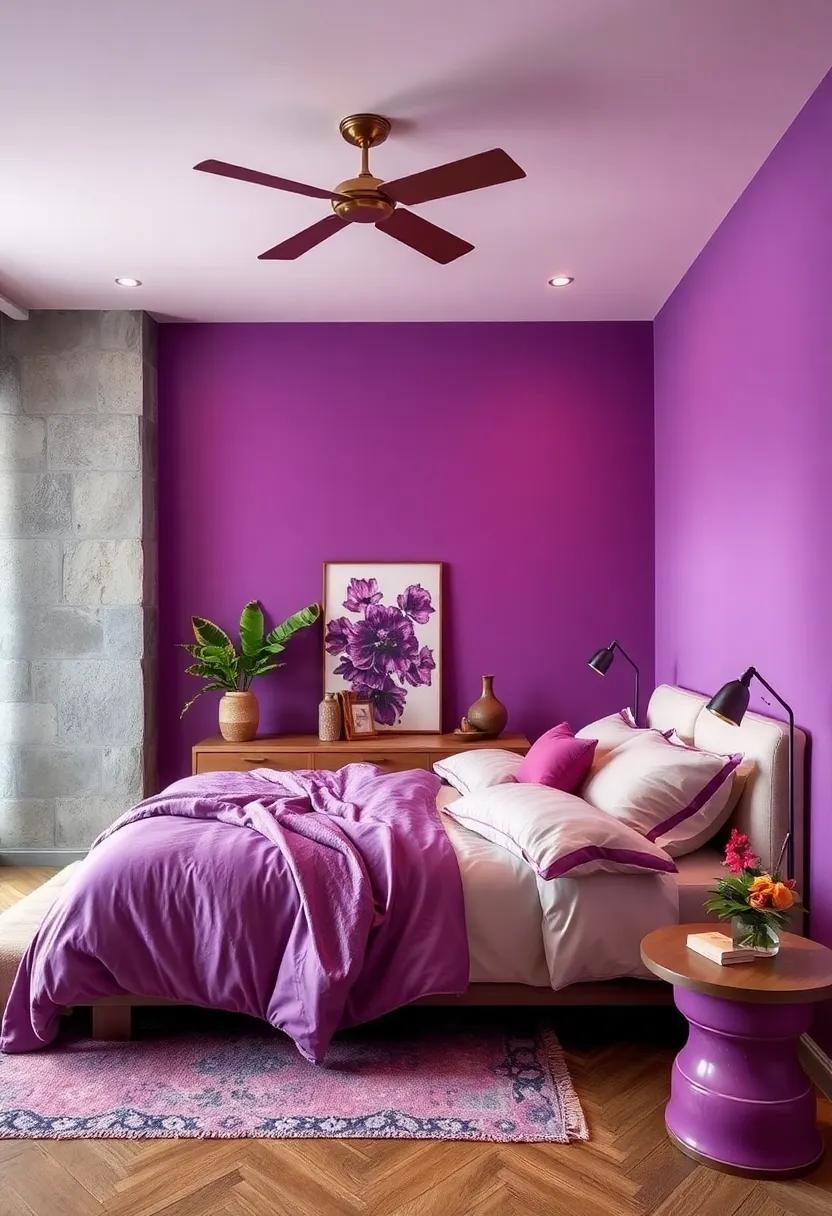 Pinkish Purple: A delightful mix ‍that brings warmth and charm, this shade is perfect⁤ for a cozy, inviting bedroom