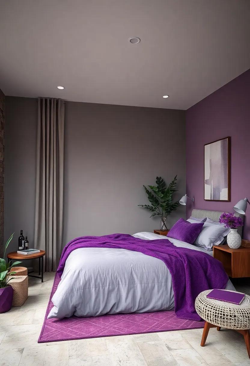 Sage⁢ with Purple Accents: A grounding green paired with purple accents‍ creates a harmonious and‌ balanced decor
