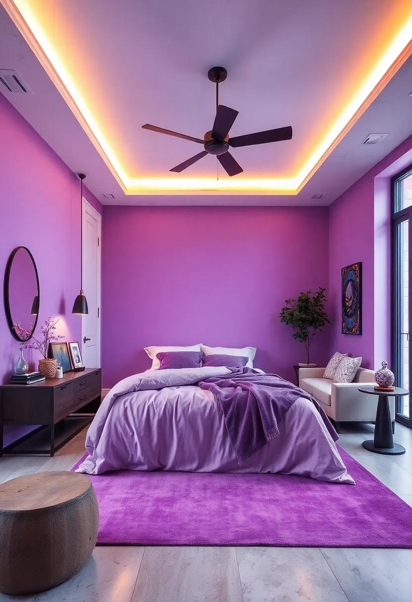 Warm Violet:​ Infusing your​ space with⁣ a⁤ comforting vibe, warm violet ⁤encourages relaxation and restful sleep