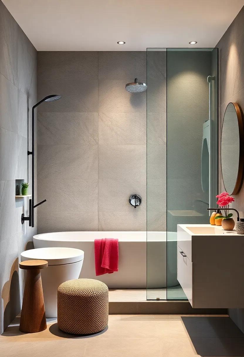 Bi-fold ‌Shower Doors: Replace traditional shower curtains⁣ with bi-fold doors that minimize ⁣space while adding a polished look