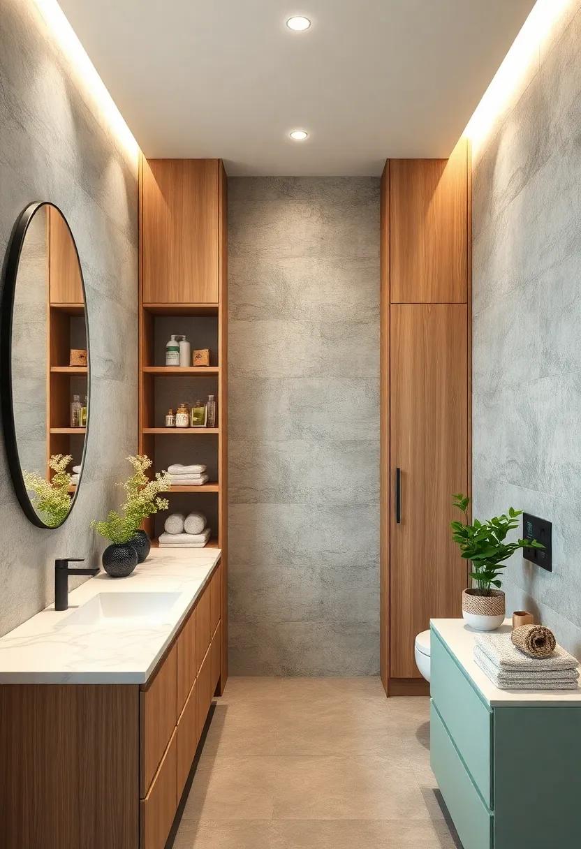 Narrow Cabinets: Install vertical cabinets that are slim yet spacious, providing storage without encroaching on⁤ walking paths