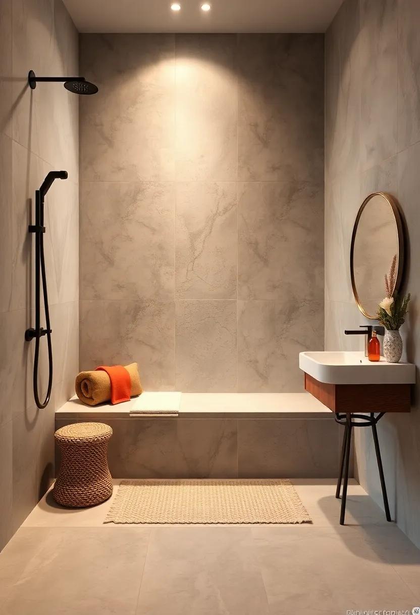 Space-Saving Shower Bench: Incorporate foldable ​or collapsible shower benches to‌ add convenience without taking up permanent‌ space