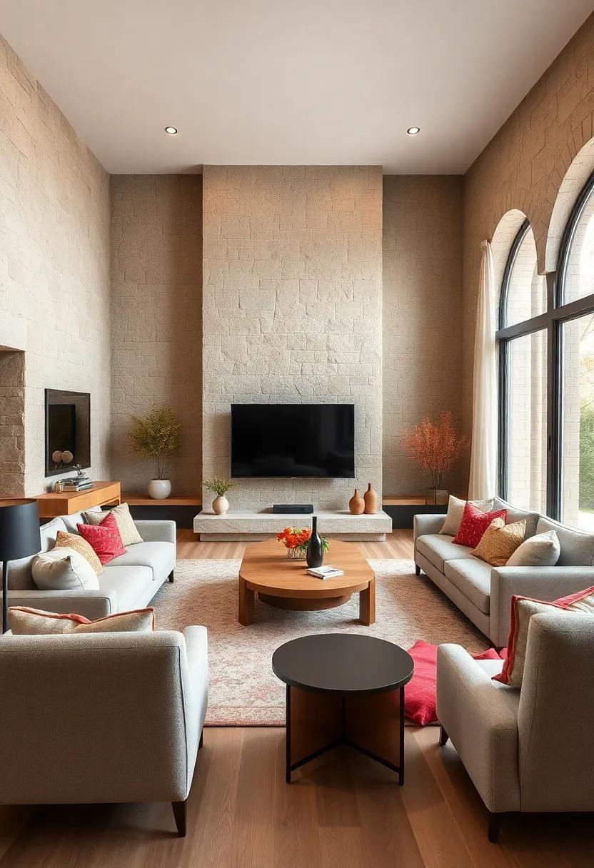 25 Inspiring Ideas for an Earthy Living Room with Natural Stone Walls