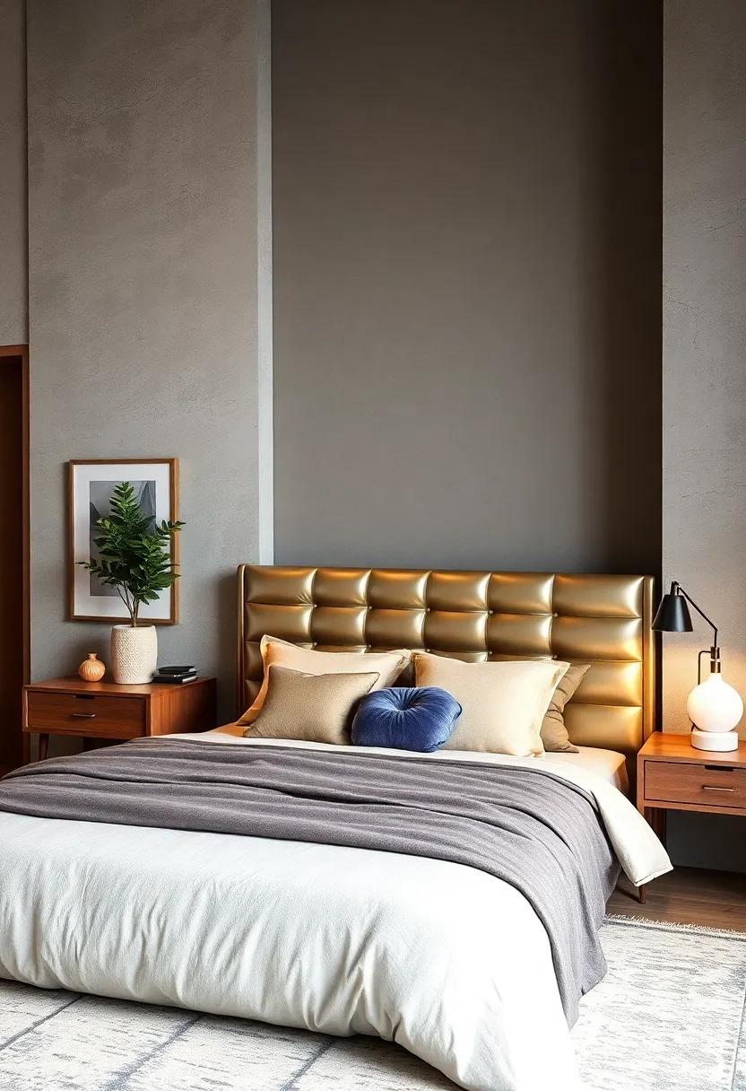 Glamorous Bed ​Frame: Paint your ​bed⁢ frame ‍in a striking metallic finish​ that adds⁣ character and style ⁣to ⁤your sleeping area
