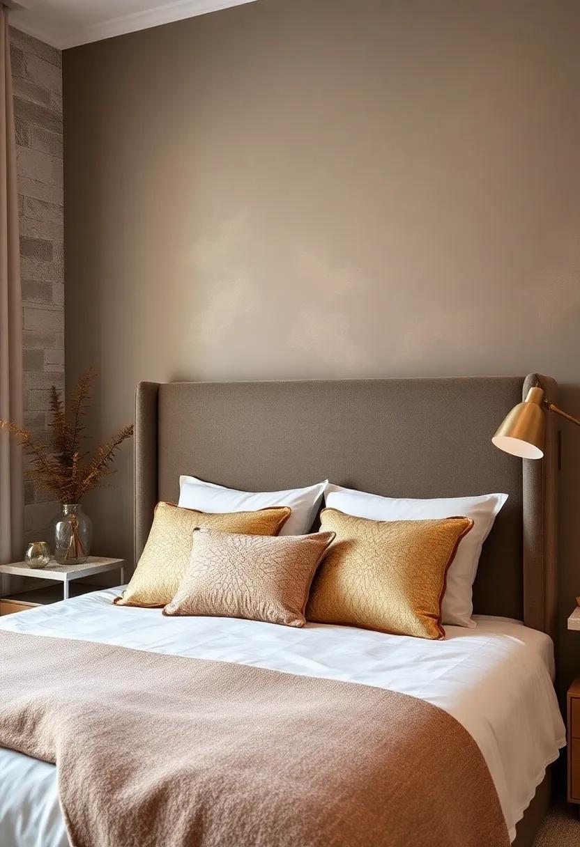 Gold-Accented Pillows: Introduce ​metallic patterns on throw pillows for⁤ a subtle yet impactful pop ⁣of ⁢glamour on your bed