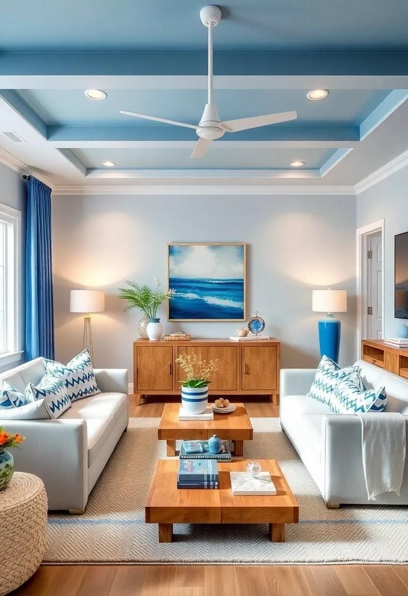 Geometric ‌Patterns: ​Use bold geometric⁣ patterns in rugs or wall decals to add a modern twist to the classic blue and white color‍ scheme