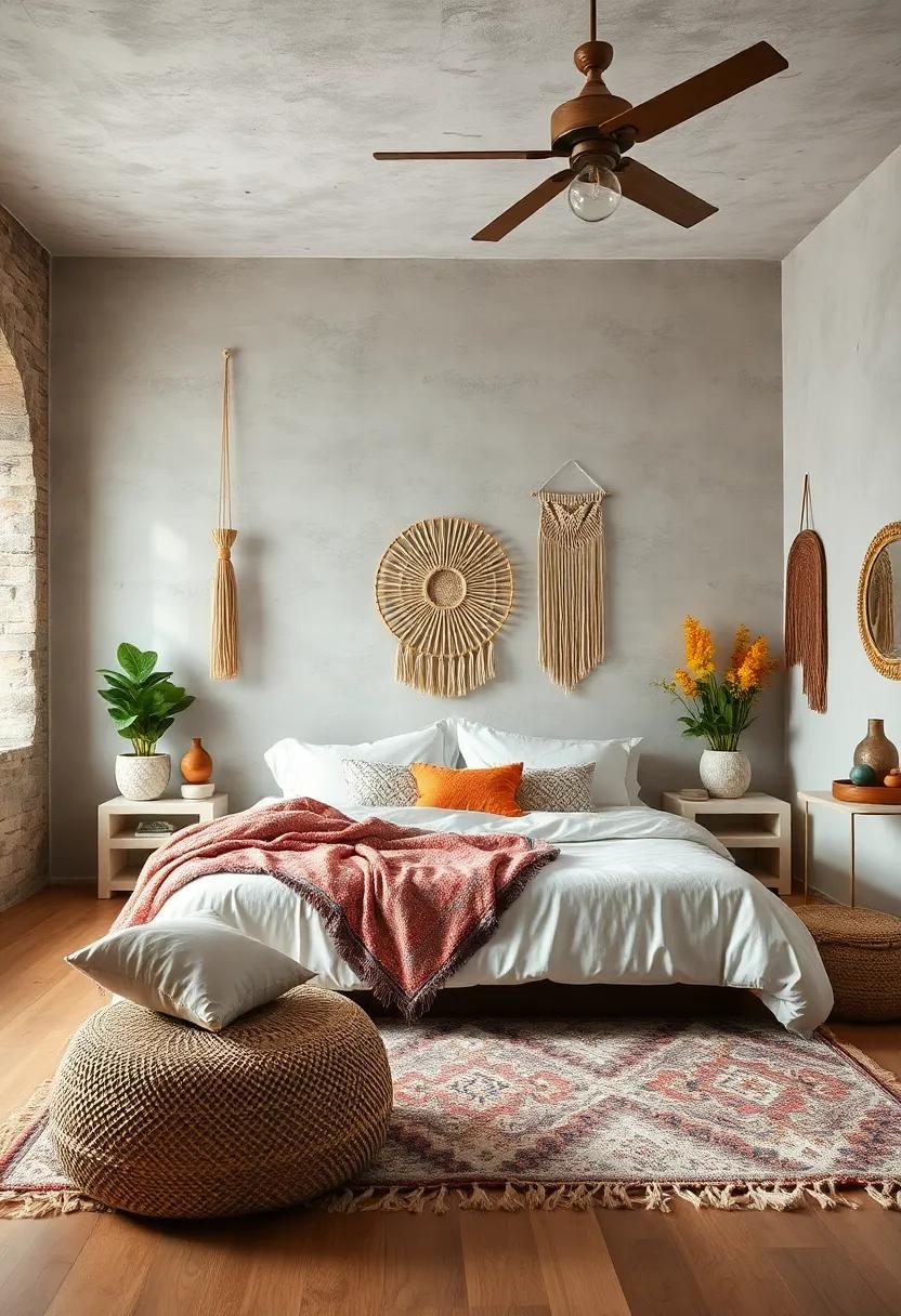 Boho Inspirations:⁢ Incorporate ⁢an ​eclectic‌ mix of patterns and textures, from macramé hangings to global textiles, to achieve a relaxing bohemian⁤ feel