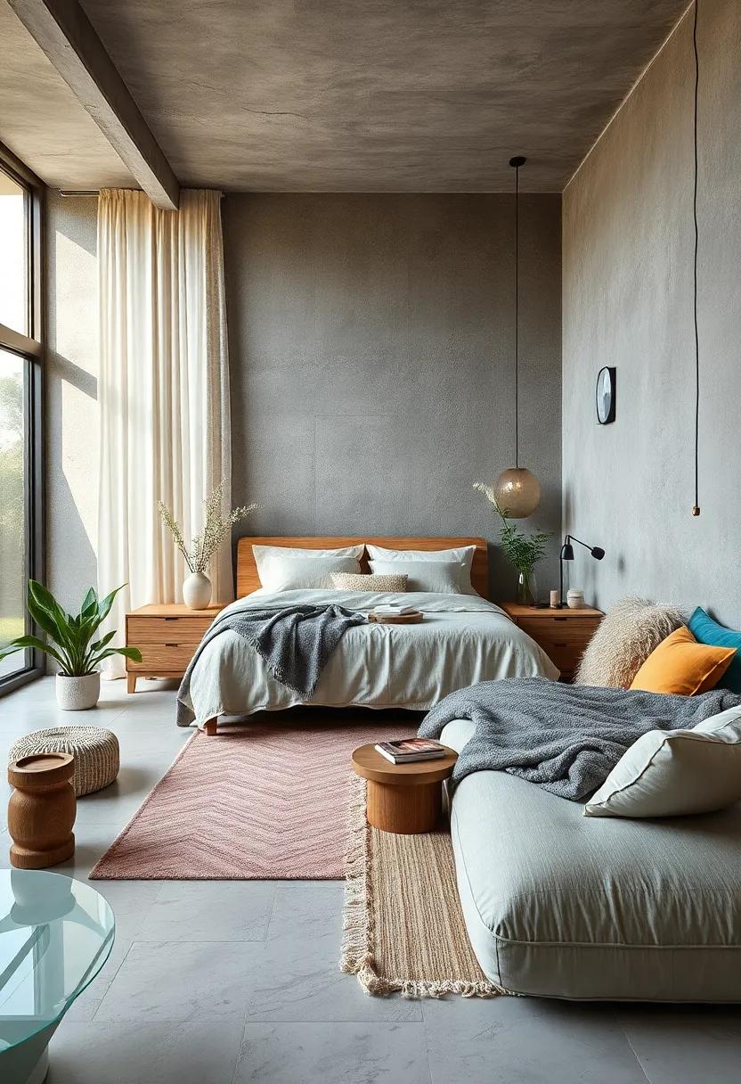 embrace Minimalism: A clean, ⁢clutter-free layout‌ frames⁣ a serene bedroom ⁢atmosphere,⁤ focusing on essential pieces that ⁣evoke tranquility