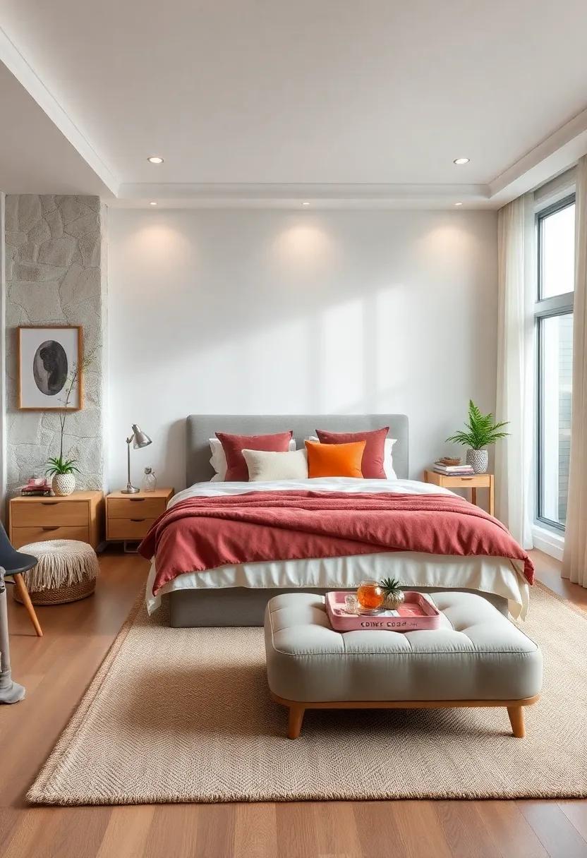 Multi-Functional Furniture: Choose ‌furniture with⁢ built-in⁣ storage, such as ottomans or benches, to keep your ⁣bedroom ​neat while adding cozy charm