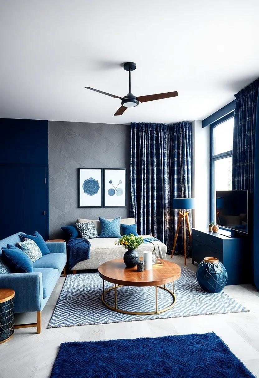 Monochromatic Patterns: Use a variety of dark blue ‍patterns in textiles, such as geometric shapes or stripes, to ​add visual ⁢interest ⁣without overwhelming the senses