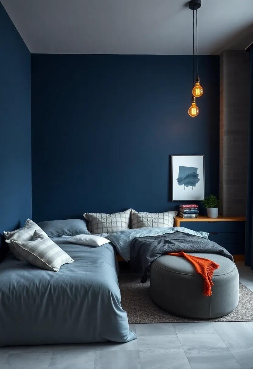 Whimsical Lighting ⁤Fixtures: ⁣Look for quirky light fixtures that reflect personal style, such as retro lamps or Edison ⁤bulbs that ⁢fit well in ​the dark blue scheme