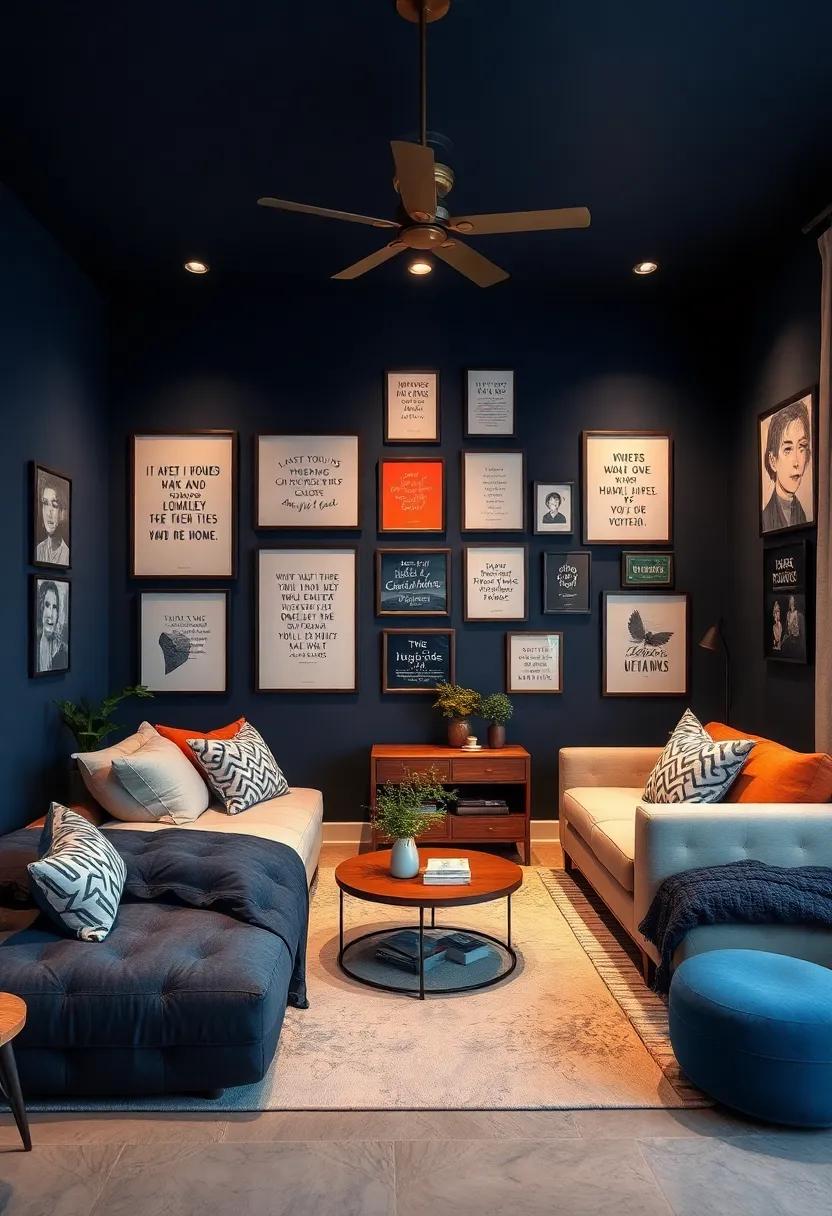 Gallery of Inspiration: Frame quotes and artwork in varying styles on one⁤ wall to create‌ a personal gallery that motivates and⁣ inspires