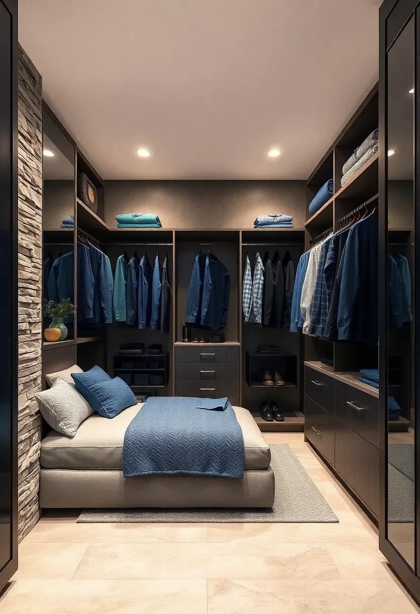 Custom Closet Solutions: Maximize‌ space‌ with customized closet systems that‍ not ‍only keep clothes organized but also look stylish‍ with dark​ blue ‌accents
