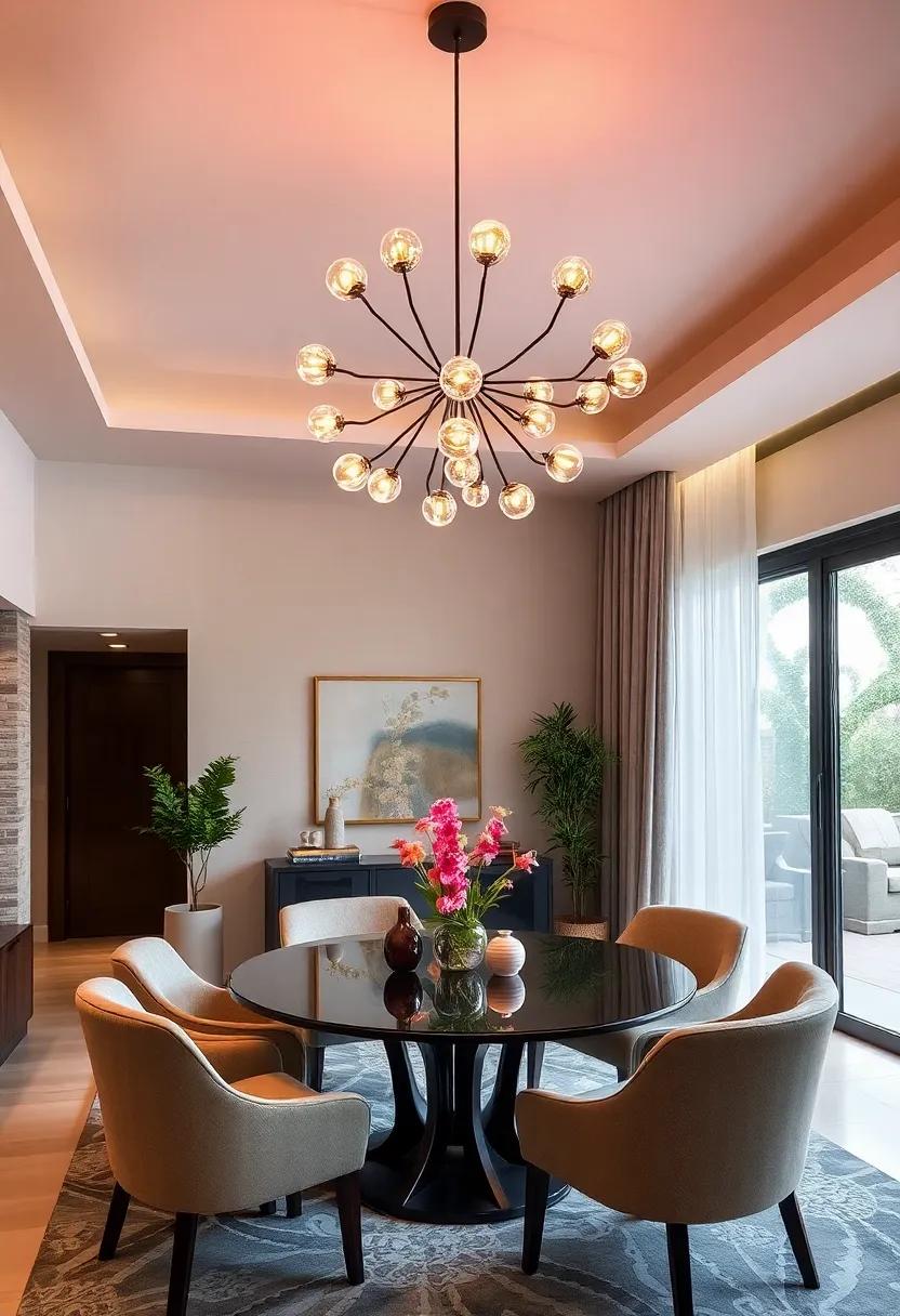 Color-Changing Charm: ⁤A modern chandelier equipped with ⁤smart technology, allowing ⁤you⁣ to change colors⁤ and settings to match your mood or occasion