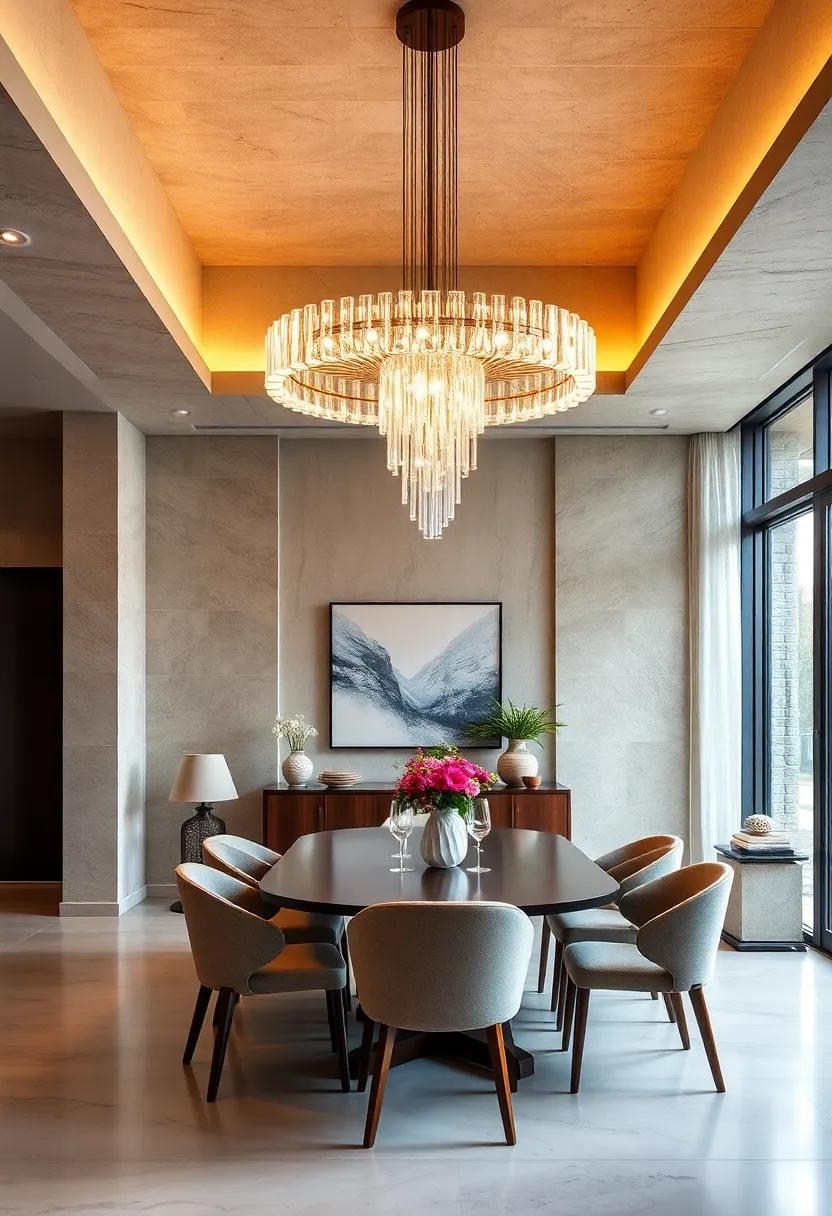 The Illusion of Height: Optical ⁢illusion chandeliers that create the⁣ impression of height, perfect for ⁣low-ceiling ​dining⁢ rooms looking to ‌feel⁢ more spacious
