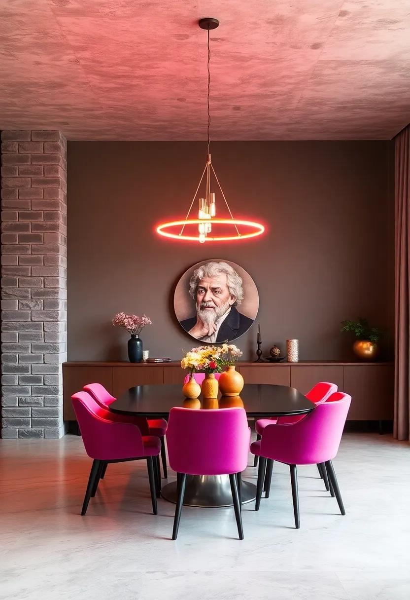 Retro ​Neon: Embrace a playful ‌retro look with ​a ​neon-inspired chandelier, injecting a dose‌ of fun and nostalgia into ⁣your dining space