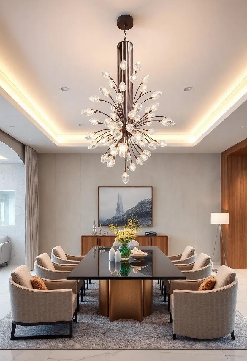 Sculptural design:⁢ A chandelier that resembles an abstract sculpture, becoming ⁢a true centerpiece in the⁢ room and enhancing ⁣the overall aesthetic