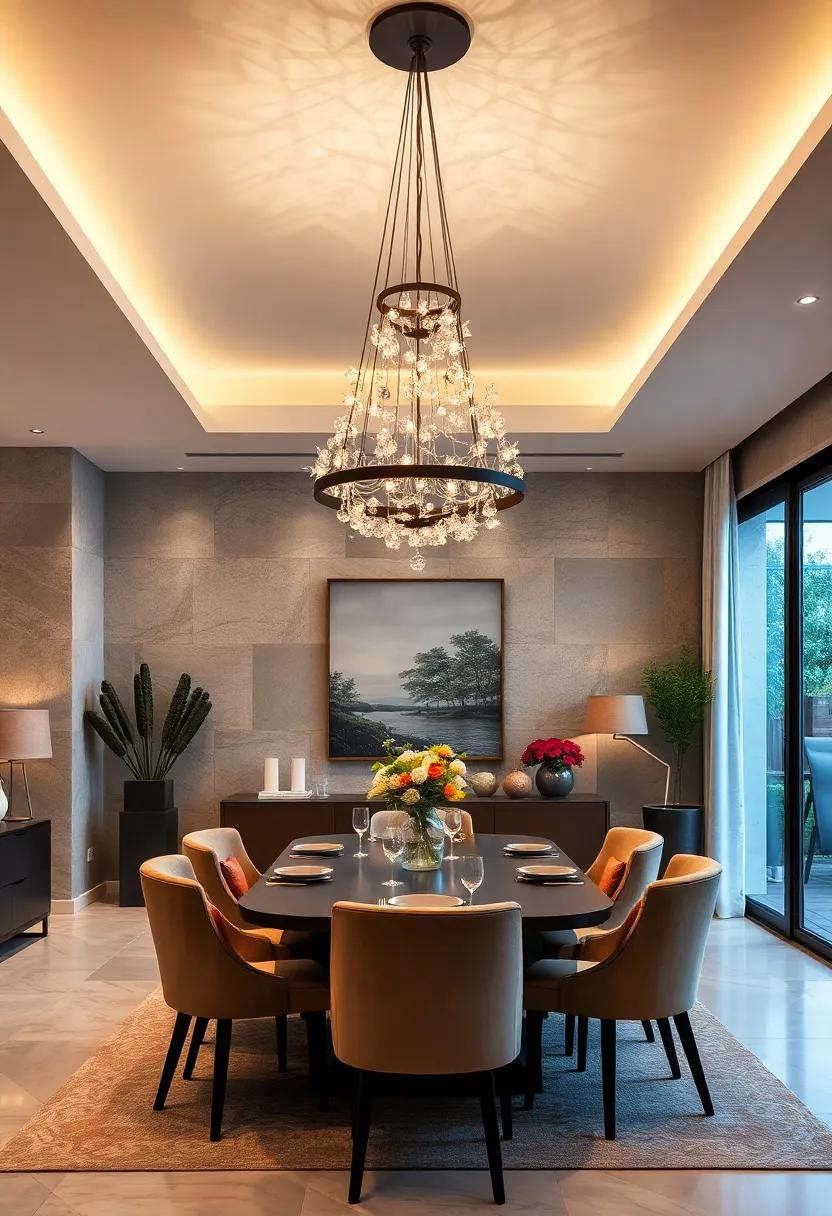 Twinkling Stars: Choose a chandelier with tiny,​ twinkling ‌LED lights that mimic ⁢a starry⁤ night ⁤sky, creating‍ a magical atmosphere for ‌evening meals