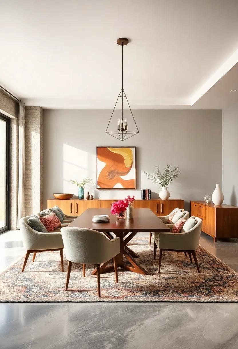Don’t Forget‍ the Floor: A well-chosen rug can define the dining area, adding warmth and comfort while also anchoring⁣ the furniture