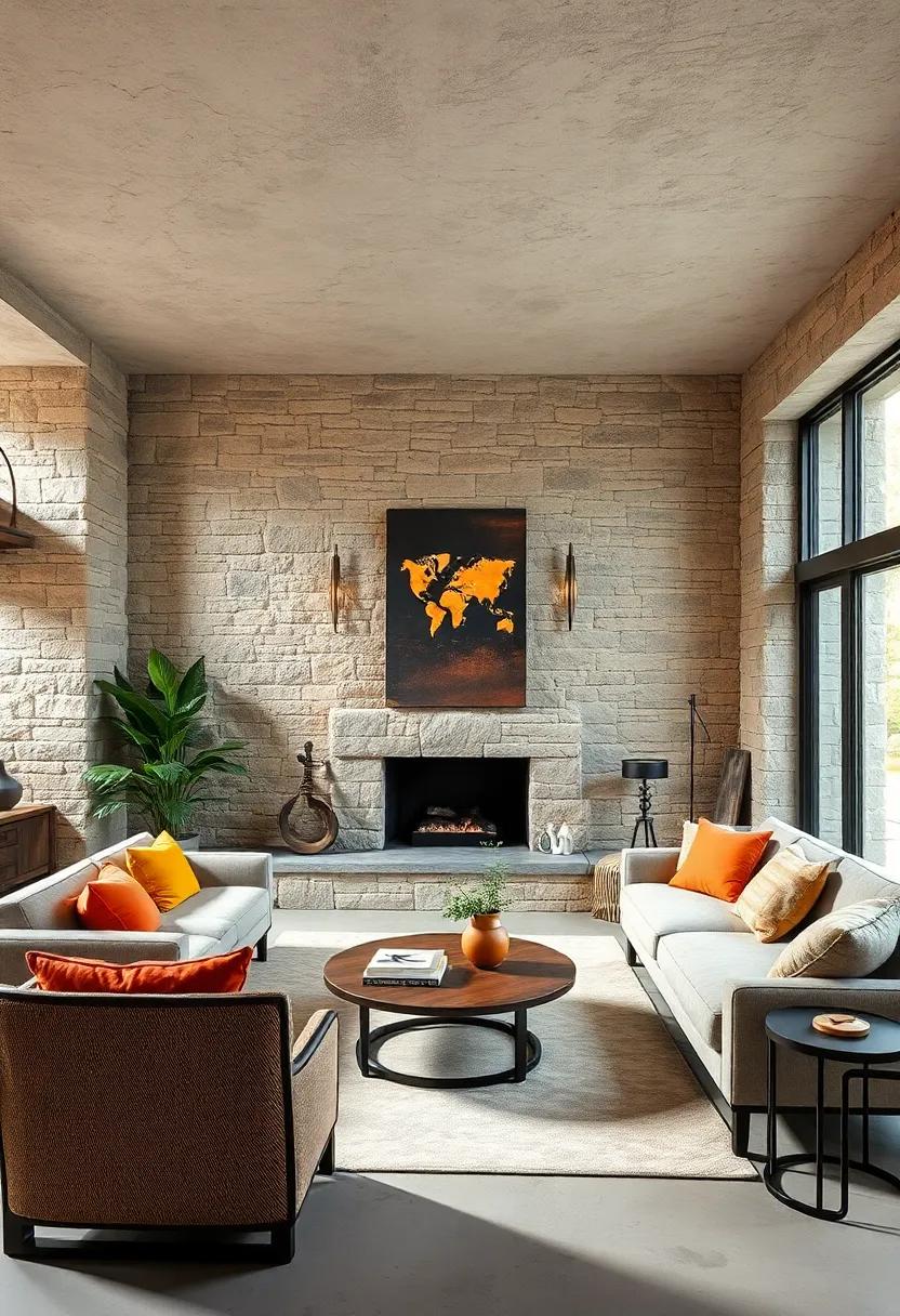 Keep Lines Clean: Opt for minimalist furniture designs⁢ to avoid clutter ‍and ‍ensure ⁣the stone walls ‍remain a key feature