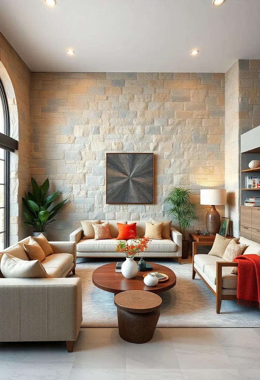 choose Stone-Inspired Decor: Echo the‌ stone walls with decor pieces that include pebbles, crystals, or slate⁢ for continuity and theme