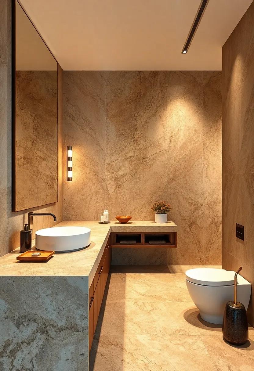 Choose granite⁣ for countertops, showcasing​ mesmerizing patterns that add‌ depth⁢ and individuality to your bathroom design