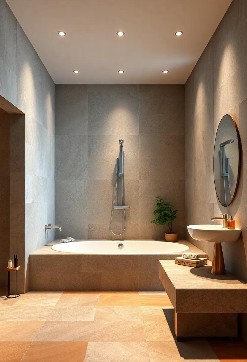 Create zones‍ for ⁤different bath activities ‍using contrasting natural⁤ stones, allowing for a ​dynamic design while ‍maintaining ⁤harmony