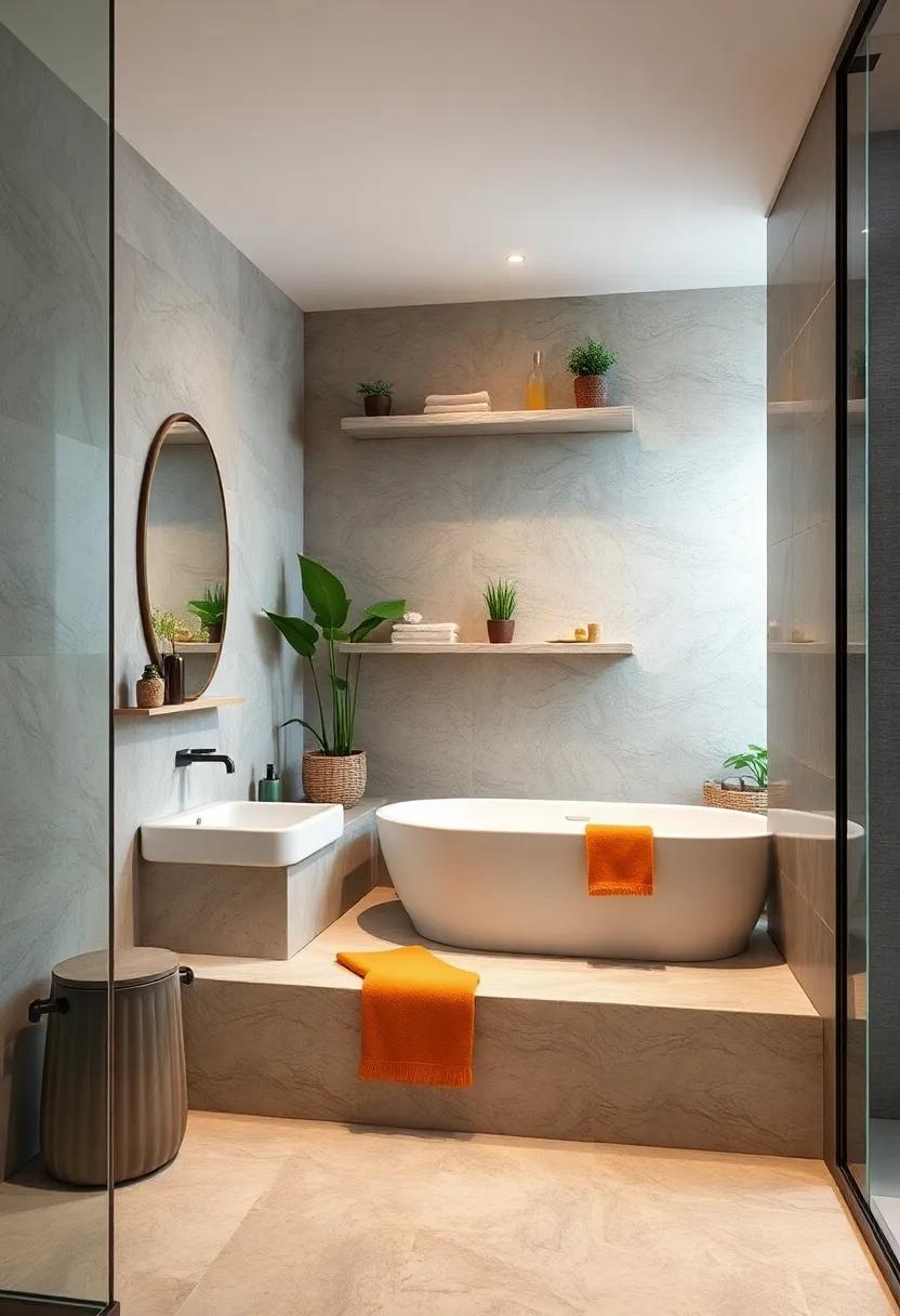 Hang a stone shelf for displaying decorative items or plants, ‍providing functionality while enhancing an organic ⁢atmosphere