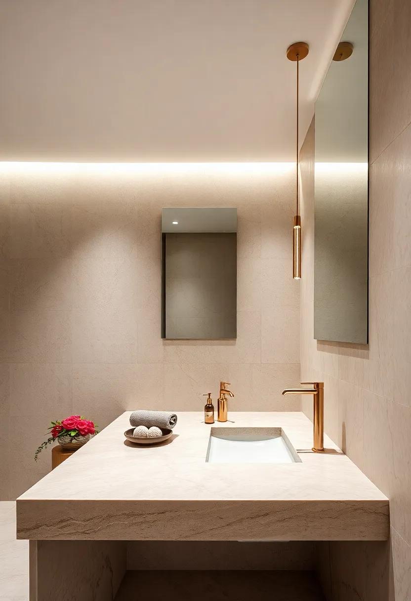 Incorporate a natural stone vanity top that not only enhances the aesthetics but ⁣also ⁣offers durability and ease of​ maintenance