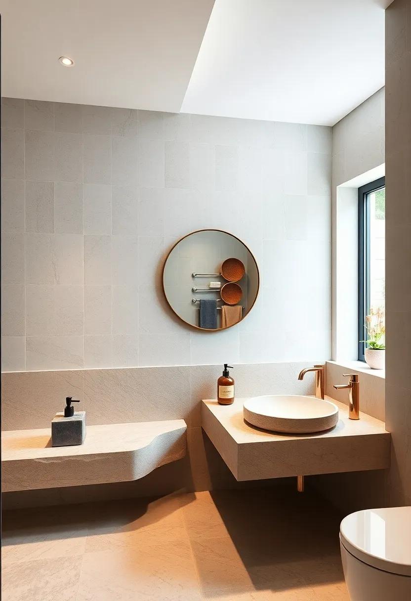 Integrate ‌natural stone‌ accessories, such as ‌soap dispensers and toothbrush holders, to enhance the⁢ theme‌ throughout the space