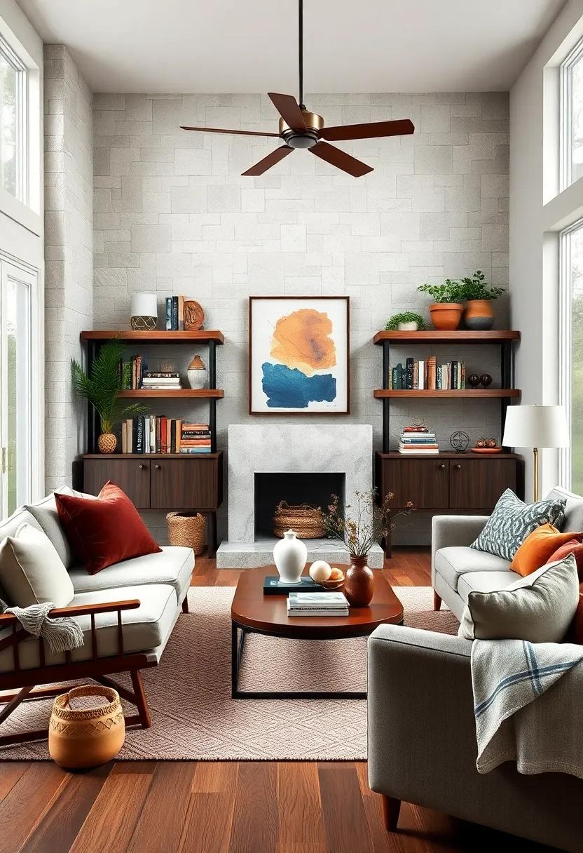 Make the‍ hearth the heart of⁣ your living room by styling a classic mantle with candles, artworks, and personal treasures