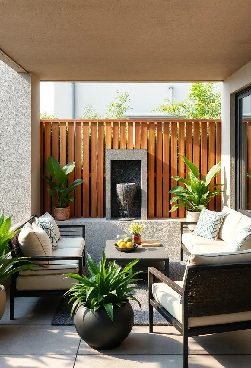 Miniature Water Feature: Incorporate a wall-mounted ⁢fountain that blends ​seamlessly with the slat ⁣design for a calming ​sound ⁢of water