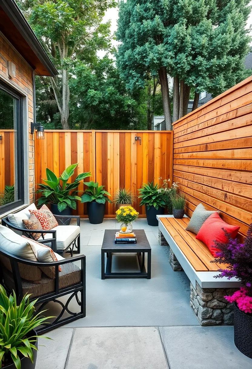 Built-in Benches: Construct wooden benches⁢ along the fence for‍ a functional and stylish seating option that fosters conversation