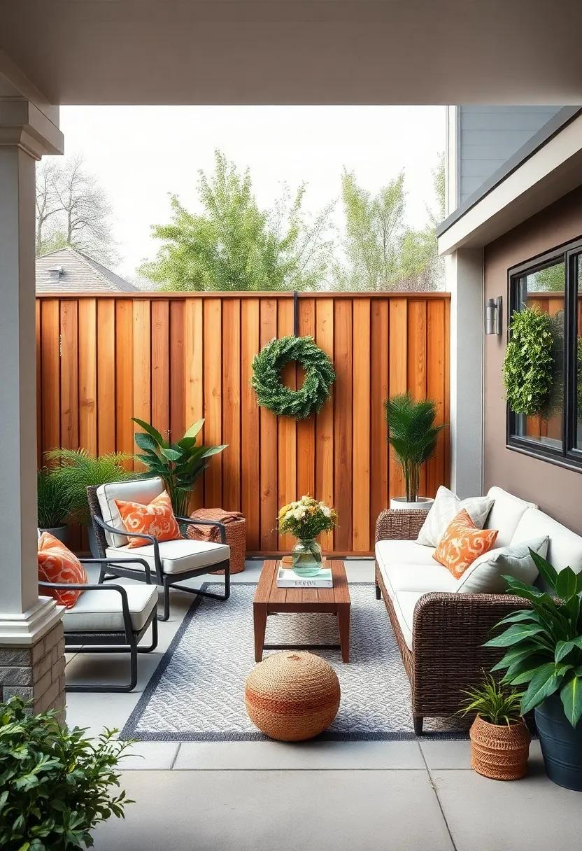 Seasonal Décor Showcase: Use the ⁤fence as a backdrop for seasonal decorations, from summer wreaths to winter lights, keeping your patio⁢ fresh⁤ year-round