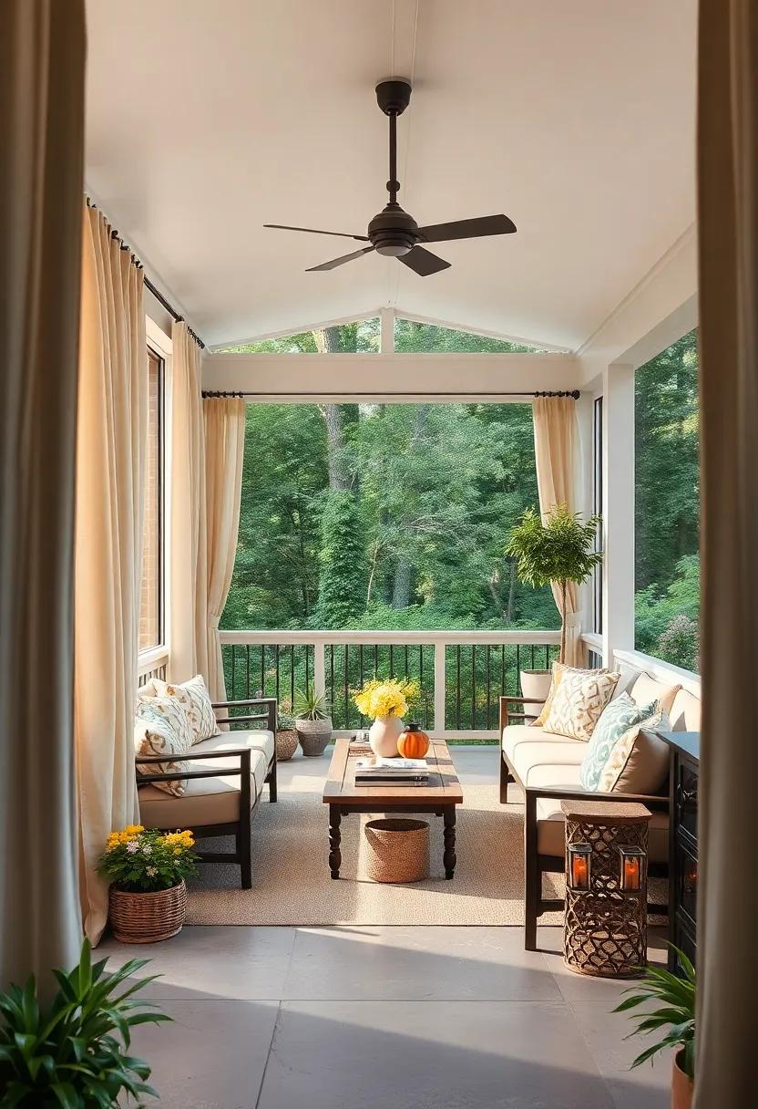 Frame Your Space⁤ with​ Curtains: Hang outdoor ​curtains to create a sense⁢ of intimacy and comfort, while ⁣also providing shade and protection from the ⁢elements