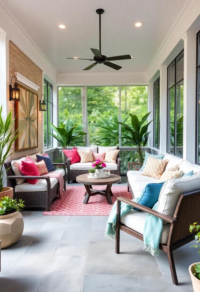 Personalize with⁤ Decorative Touches: Accessorize with personal‌ elements like artwork, plants, ‌or throw blankets ⁣that⁣ speak to your style, making your screened ‌porch⁣ uniquely yours