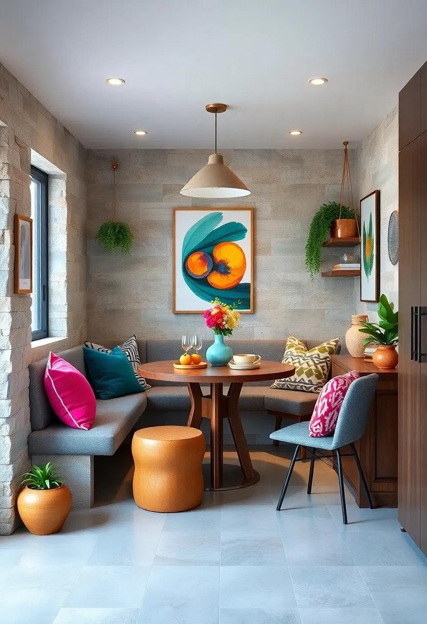 Colorful Accents: Infuse your nook‍ with personality by using bright and cheerful colors for throw pillows, ⁣tableware, or artwork‍ that inspires joy ‍during morning meals