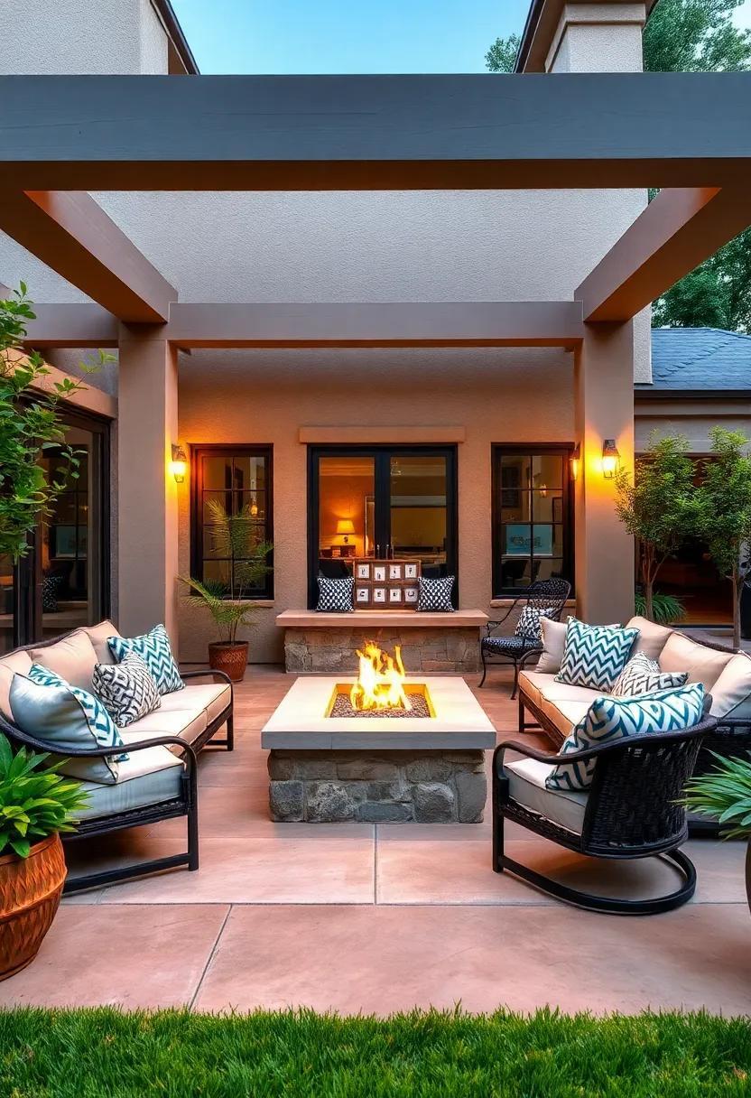 25 Cozy Patio Design Ideas Featuring Outdoor Fire Pit Seating for Ultimate Relaxation