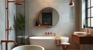 27 Stunning Industrial Bathroom Ideas Featuring Copper Elements to Inspire Your Design