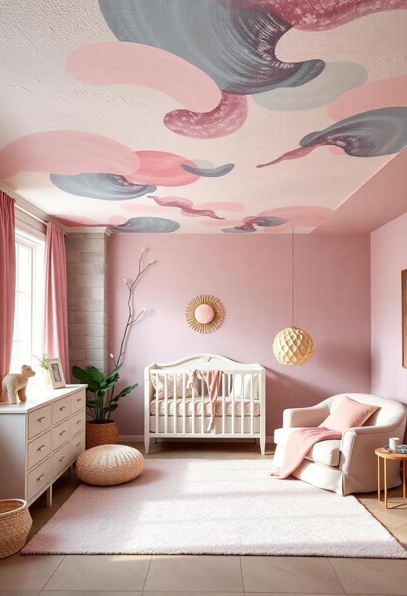 Artistic ⁤Ceiling ‌Design: Paint or ‍apply ⁢decals to the⁣ ceiling for ​a surprising element that adds depth⁤ and interest ⁣above the⁢ crib