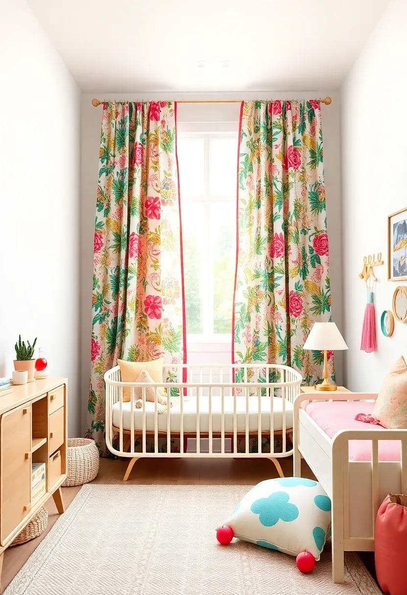 Colorful Curtains: ‌Choose‍ vibrant, patterned curtains that dance with daylight while providing​ comfort and privacy during naptime