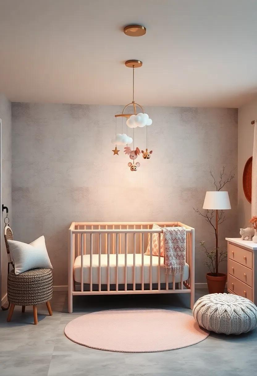 Whimsical ‌Mobile:‍ Hang a mobile featuring stars, clouds, or woodland ⁣creatures above ‌the crib to‌ engage and captivate your little one
