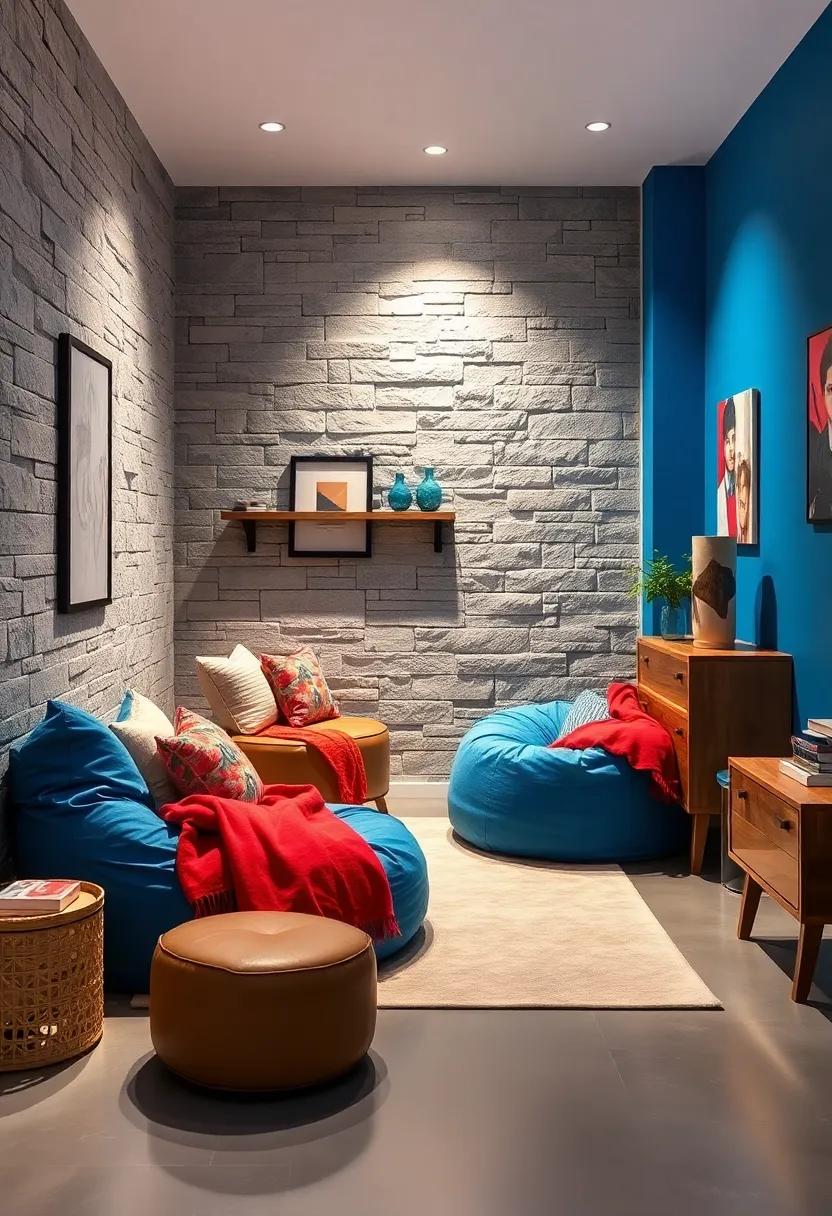 Cozy Reading Nook: Designate a corner⁢ with a blue bean bag ‍and red‍ throw blanket, inviting your boy⁤ to cuddle up⁤ with his ​favorite books