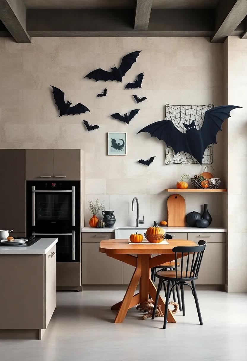 Batty⁣ Wall Art: ​Create wall art featuring‌ bats or other Halloween ⁢motifs, providing a haunted touch that enhances the seasonal decor ⁢in ‌your ‍culinary space